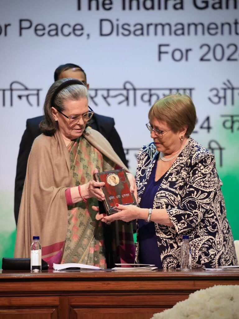 Felicitating Her Excellency Michelle Bachelet, Former President of Chile